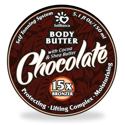 Твердое масло-автозагар Солбианка Шоколад SolBianca Body Butter ...
