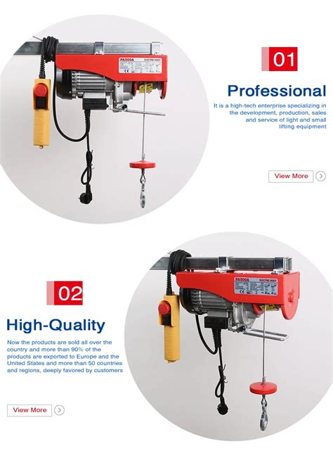 Pa500a 250/500kg Capacity Electric Hoist - Buy Electric Hoist,Hoist ...
