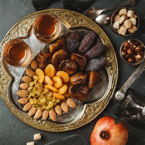 Traditional Arabic Tea And Dry Fruit High Quality Food Images ~ Creative Market