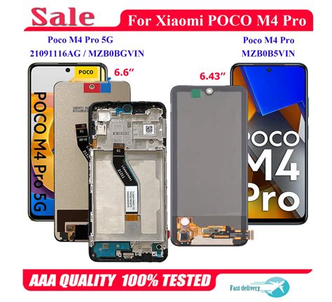 For Xiaomi POCO M4 Pro 4G / 5G LCD Display Touch Screen Digitizer with ...