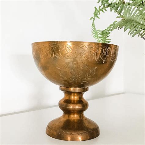 Fatima Padron On Instagram Sold Brass Vase With Floral Etching 6