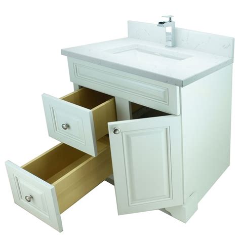 LUKX Bold Damian 36 In Antique White Single Sink Bathroom Vanity With