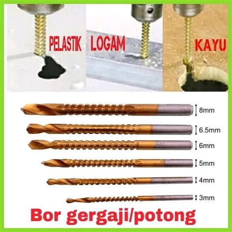 Jual Mata Bor Matabor Gergaji Set Pcs Hss Titanium Coating Isiv Pcs