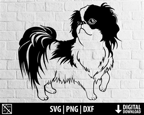 Japanese Chin Svg Png Dxf Cute Little Dog Svg Clipart Printable Cut