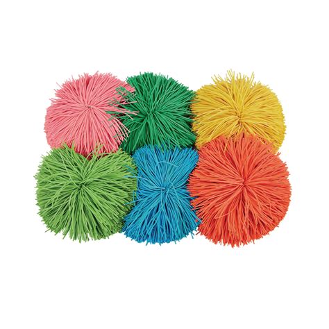 Ppep07731 Findel Everyday Pom Pom Balls Assorted 75mm Pack Of 6