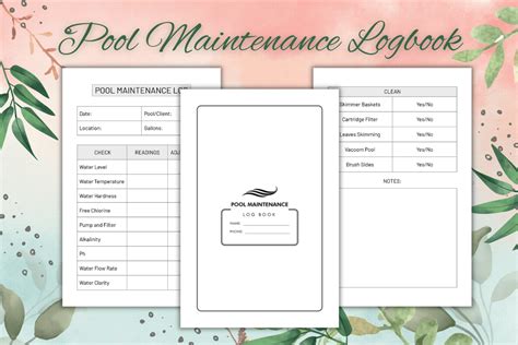 Pool Maintenance Log Book Graphic By KDP Samurai Creative Fabrica