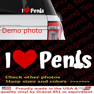 I Love Penis Vinyl Decal Sticker For Gay Pride Prank Funny Gag Gift Heart Fy Ebay