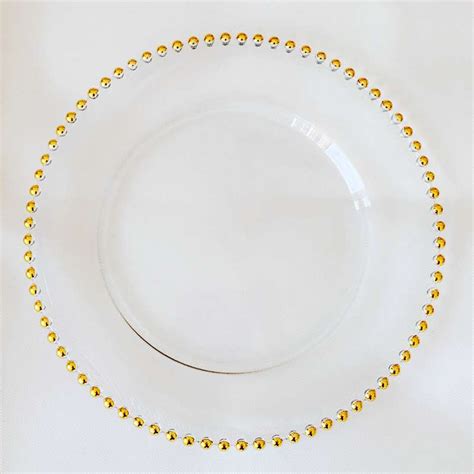 Exquisite Gold Beaded Charger Plates For Tablescapes Tylors