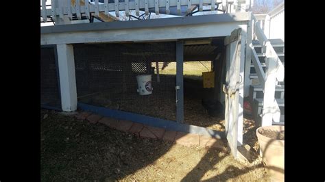 Under Deck Chicken Coop And Run Youtube