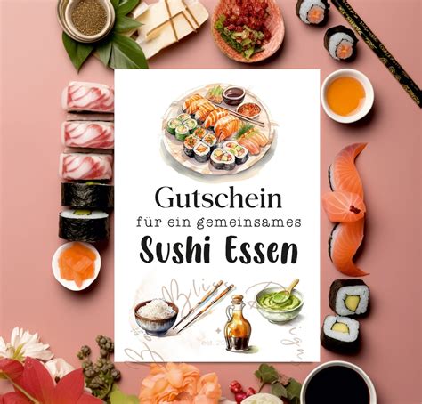 Gutschein Sushi Gutscheinkarte Karte Gutschein Karte Mit Gutschein