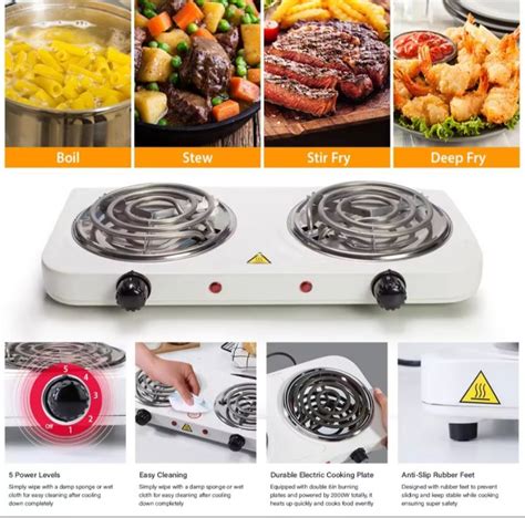 Hot Plate Portable Electric Stove Single And Double Burner X Cm Lazada Ph