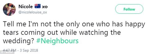 Neighbours Viewers Cry As Soap Airs First Ever Same Sex Wedding Daily Mail Online