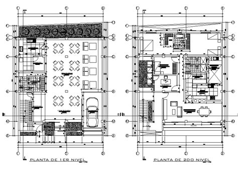 Hostel Restaurant In Autocad File Cadbull