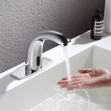 Automatic Sensor Contactless Bathroom Sink Faucet Single Cold And Hot And Cold Options