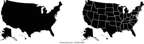 478 Stock Vector United States America Map Images Stock Photos 3d