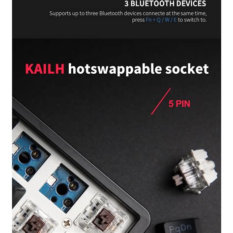 Royal Kludge Rk Plus G Wireless Bluetooth Usb C Three Mode Hot Swap Rgb Backlit Mini