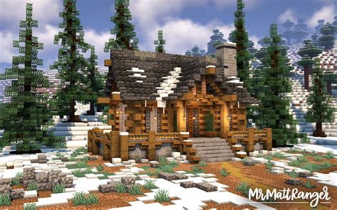 MrMattRanger On X Snowy Minecraft Cabin