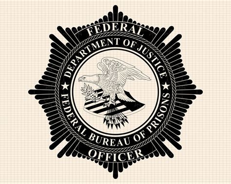 Department Of Justice Federal Bureau Of Prisons Badge SVG Bundle DOJ