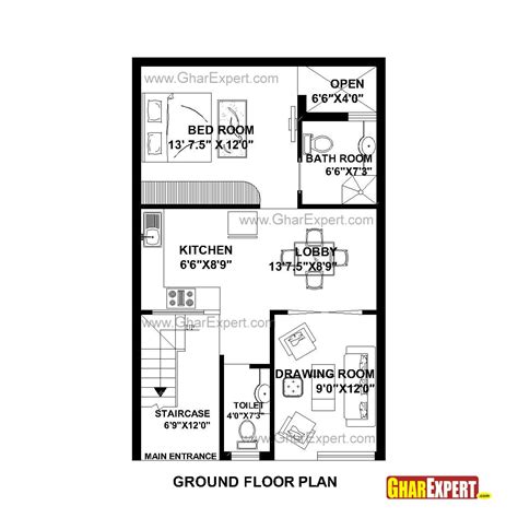 22 X 45 House Plan House Plan For 22 Feet By 35 Feet Plot Plot Size 86