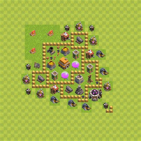 Trophy (Defense) Base TH5 - Clash of Clans - Town Hall Level 5 Base, #62