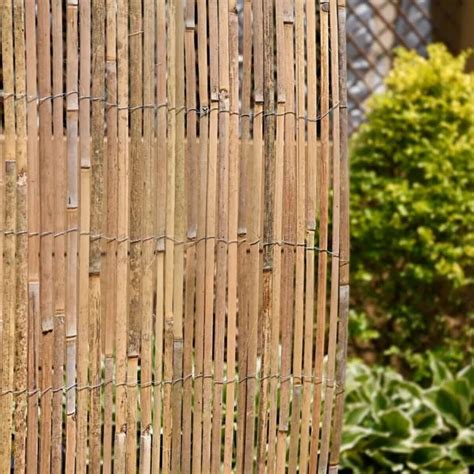 Natural Slatted Fence Natural Bamboo Garden Slatted Fence Privacy