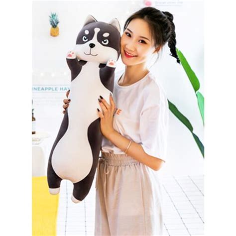 Длинная Собака "Хаски" батон 80 см подушка мягкая игрушка (кот батон ...