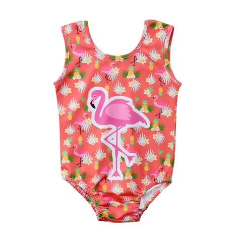 Bikini naranja sin mangas para niñas traje de baño de una pieza con