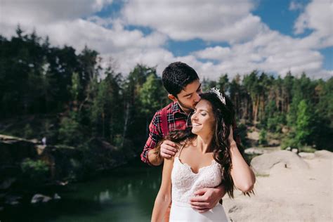 Wedding Dress Bridal Gown Nude Lace Bodice And Long Chiffon Etsy