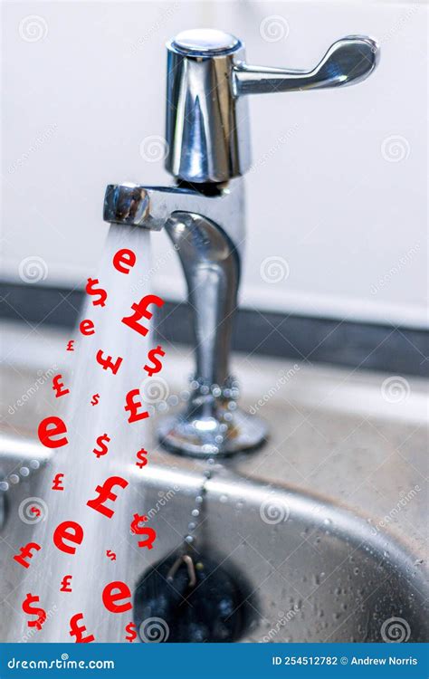 Water Rates Rising With Currency Flow Stock Photo Image Of Debt