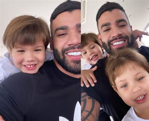 Gusttavo Lima Posta Fotos Os Filhos Pela Primeira Vez Ap S Separa O