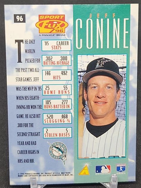 1996 Sportflix Artist Proof 96 Jeff Conine For Sale Online EBay