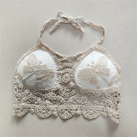 2023 Sexy Crochet Top Women S Bikini Swimsuit Outer Wear Beach Outfit Knitted Butterfly Shopee