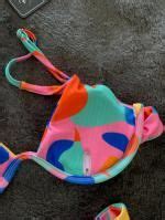 ZAFUL Ribbed Colorblock Monowire Bikini Swimwear In WHITE ZAFUL