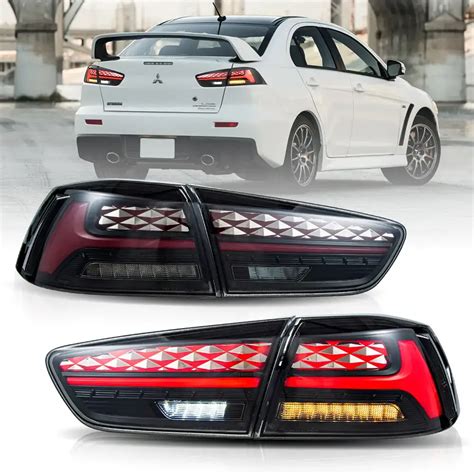 08 17 Mitsubishi Lancer EVO X Vland IV LED Tail Lights