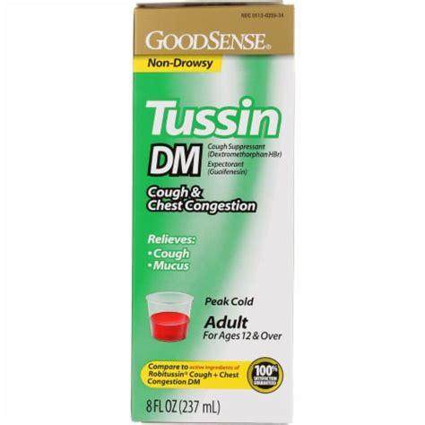 Goodsense Tussin Dm Cough Chest Congestion Cough Suppressant Liquid