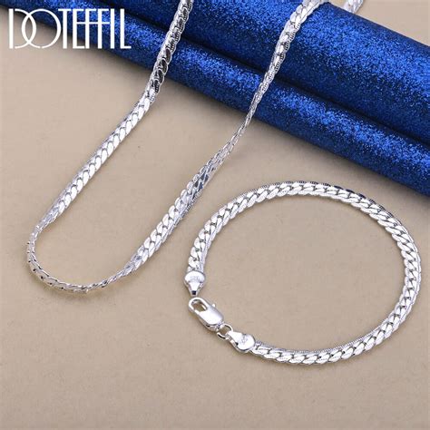 Doteffil Sterling Silver Inch Mm Side Chain