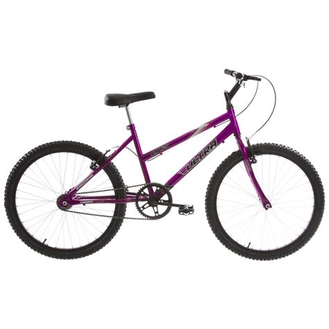 Bicicleta Aro 24 Ultra Bikes Freio V Break Lilás em Promoção Ofertas