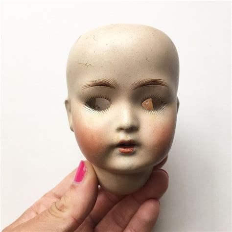 Large Victorian Bisque Doll Head Mudlark Antique Pottery China