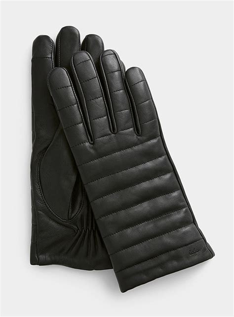 Topstitched Leather Gloves Echo Design Shop Womens Suede And Leather