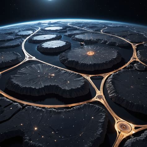 View From Orbit At Night Of A Superhighway Network