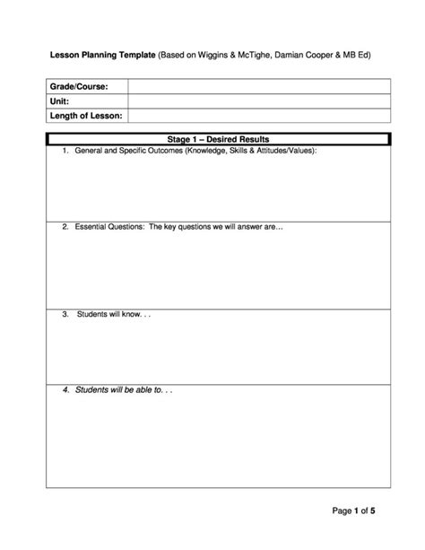 44 Free Lesson Plan Templates [common Core Preschool Weekly]