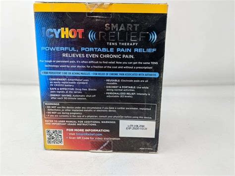 Icy Hot Smart Relief Tens Therapy Back And Hip Refill Pads For Use With Smart Relief Control
