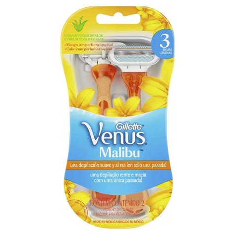 Máquina para afeitar Gillette Venus Malibu para dama 2 pzas Walmart