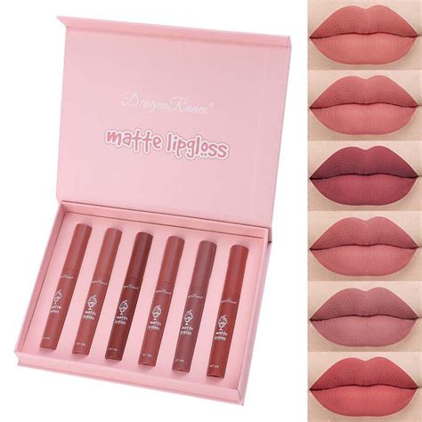 Mcolor Piece Nude Matte Lipstick Set Natural Nude Lipstick Velvet Air Moisture Smooth Crayon