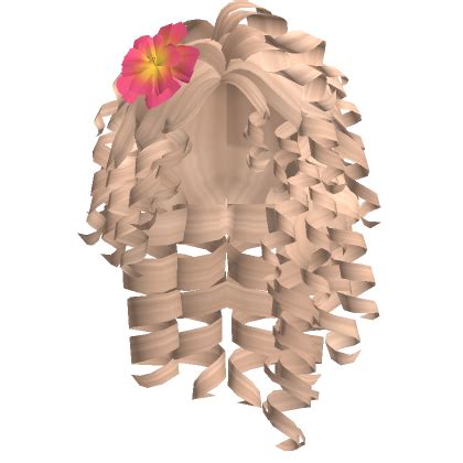Summer Curly Hair With Flower Blonde Roblox
