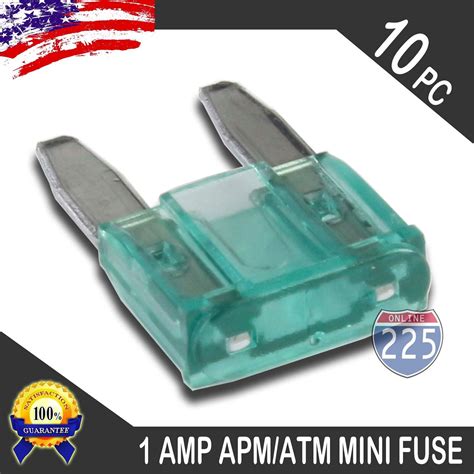 10 Pack 1a Mini Blade Style Fuses Apmatm 32v Short Circuit Protection