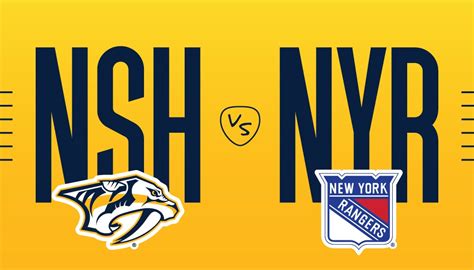 New York Rangers Vs Nashville Predators Bridgestone Arena