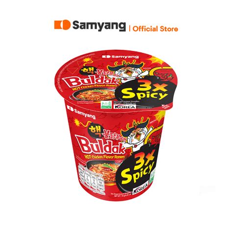 ใหม Samyang Buldak Hot Chicken 3X Ramen Cup ซมยง บลดก ฮอต ชคเกน 3 เอกซ สไปซ ราเมง