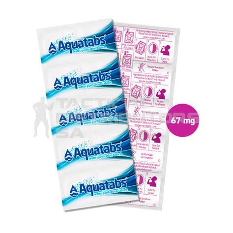 Aquatabs 67mg Water Purification Tablets Treats 20l 10pk