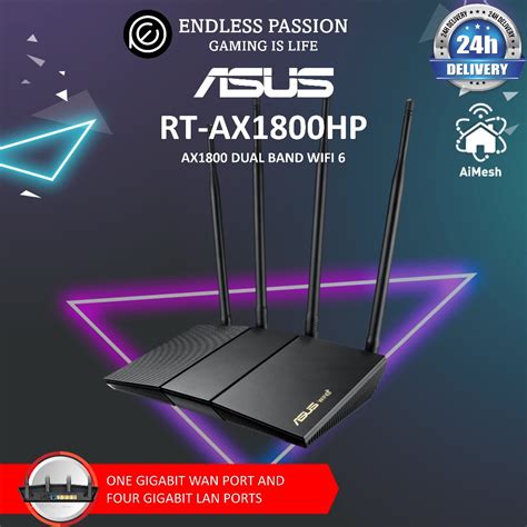 Asus RT AX1800HP AX1800 Dual Band WiFi 6 Router Shopee Singapore